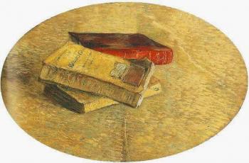 文森特 威廉 梵高 三本書的靜物畫